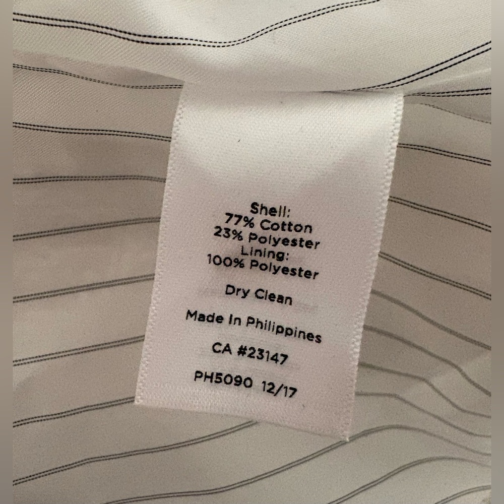 Talbots Women’s White Tweed Ruffle Sleeve Blazer Jacket Workwear Office 16P - Picture 9 of 9